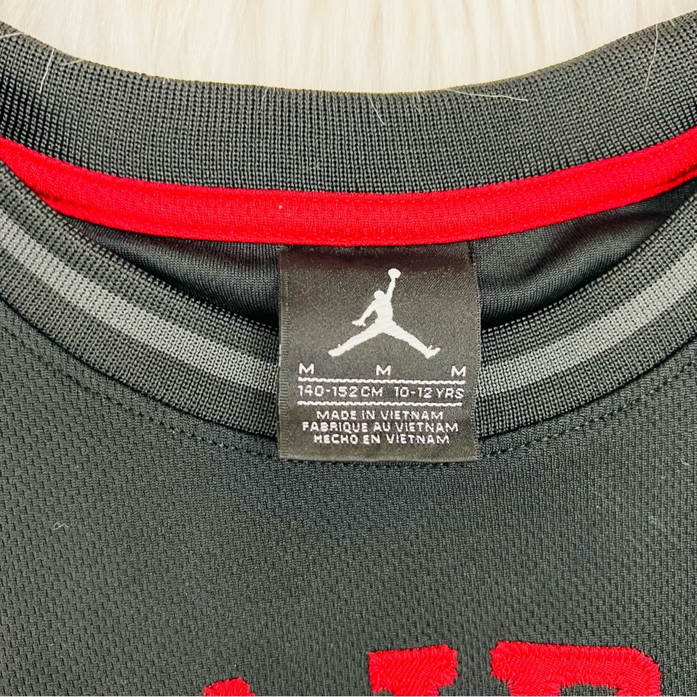 Nike Air Jordan Jumpman Michael Jordan #23 Basketball Jersey Black Red - Picture 6 of 11